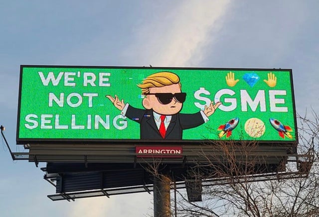 'We're not selling' GameStop billboard