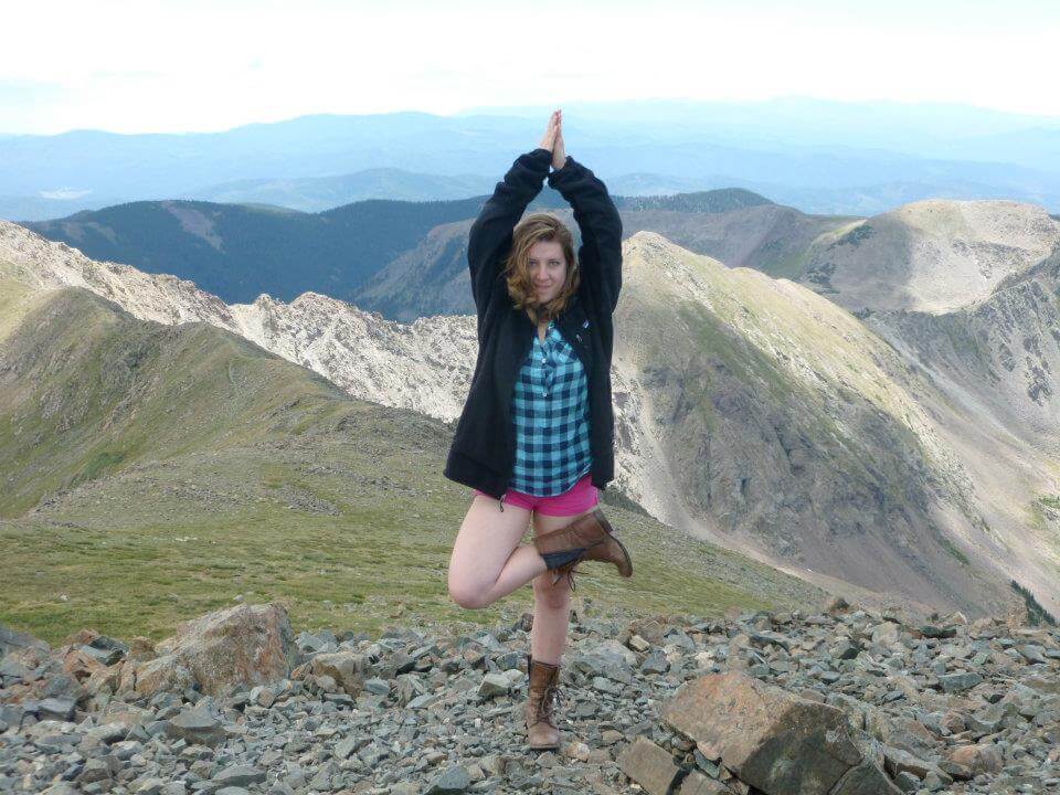 Vacation New Mexico - yoga on Wheeler Peak mountain hike